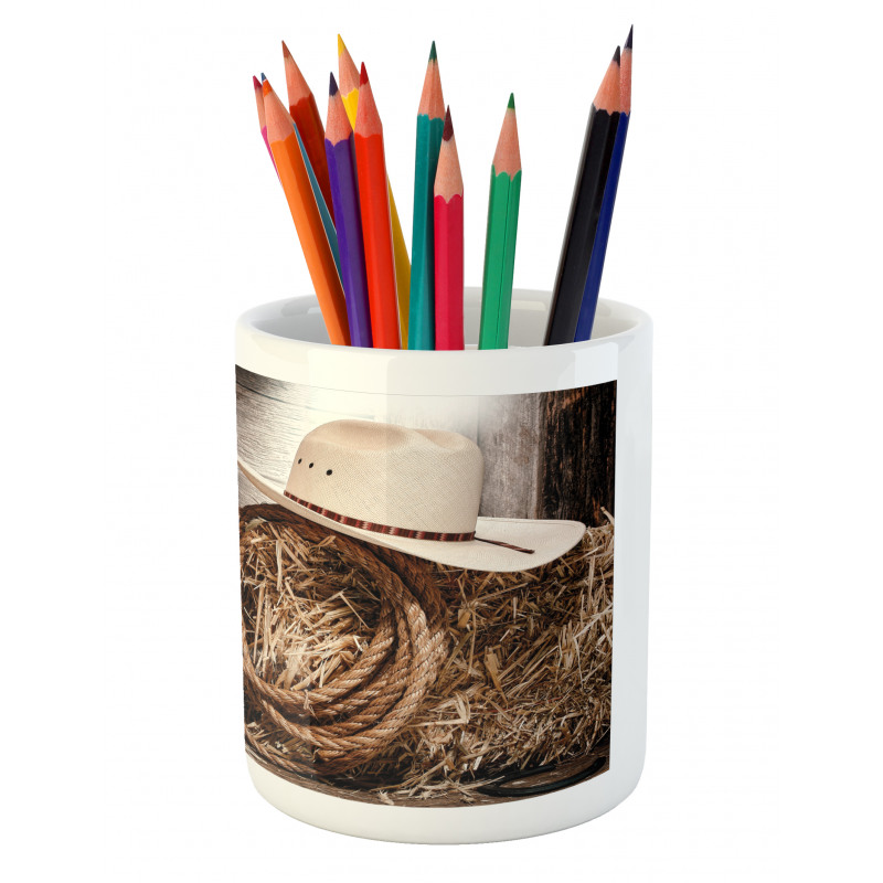 Wooden Folk Robe Hat Pencil Pen Holder