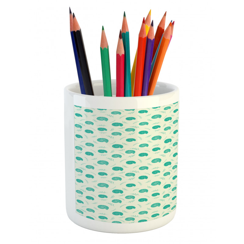 Seashore Crustacean Leaves Pencil Pen Holder