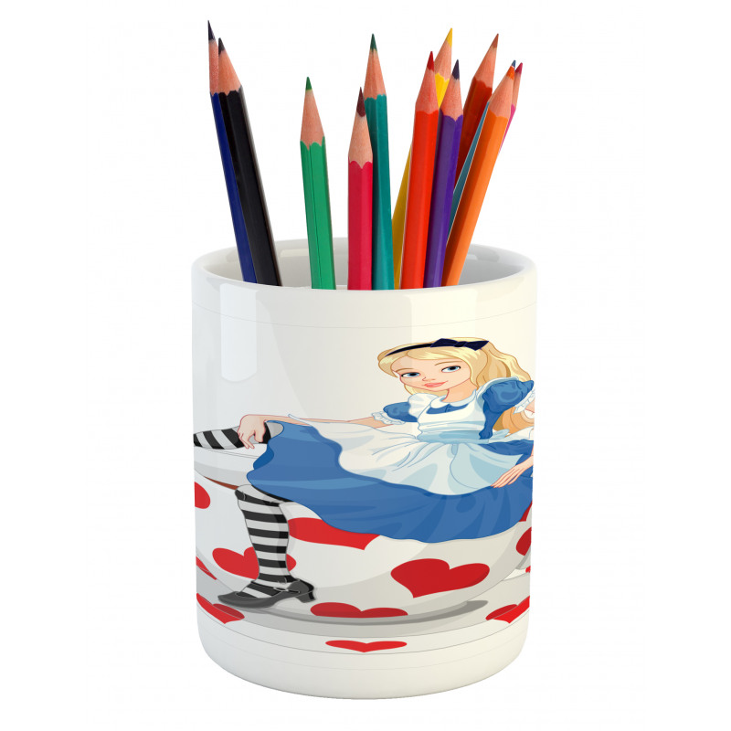 Alice with Cup Pencil Pen Holder