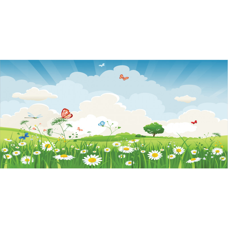 Spring Time Sunny Landscape Pencil Pen Holder