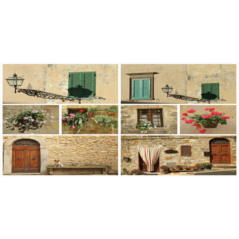 Italian Stone Houses Pencil Pen Holder