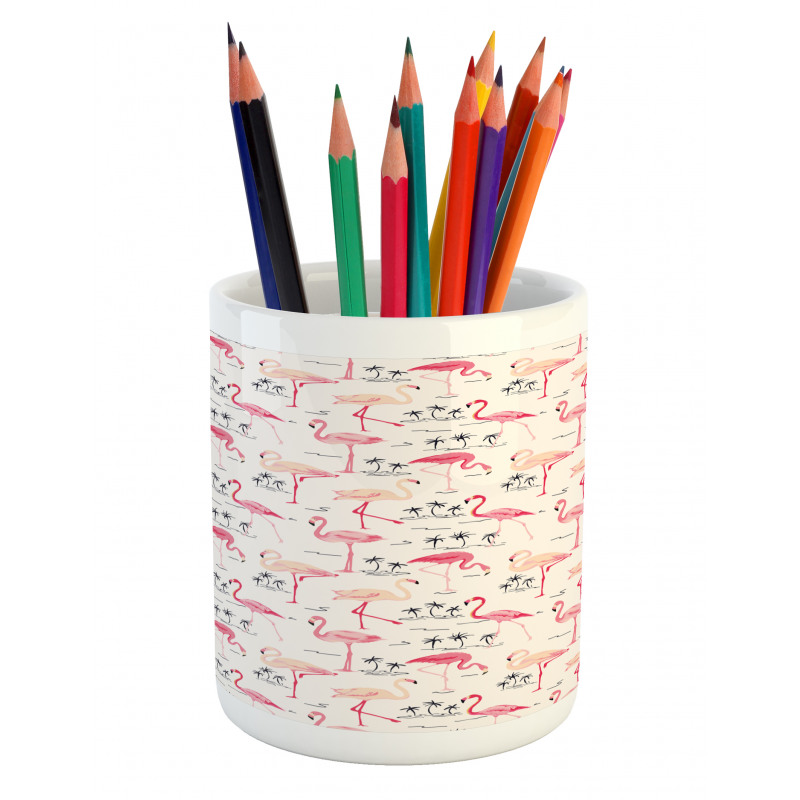 Wild Bird Love Vintage Pencil Pen Holder