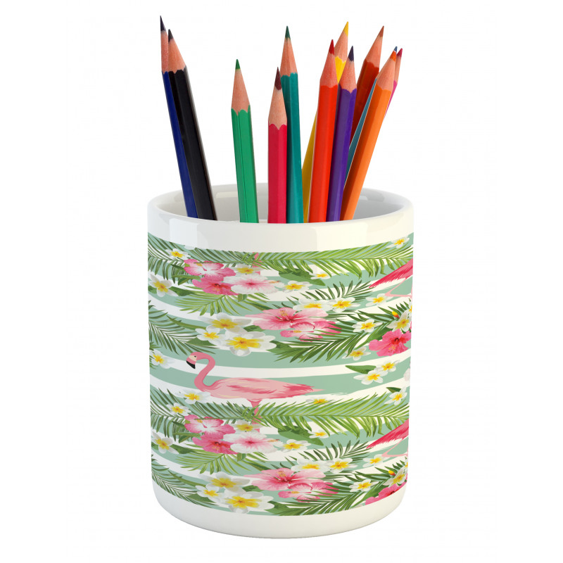 Exotic Hawaiian Leaf Pencil Pen Holder