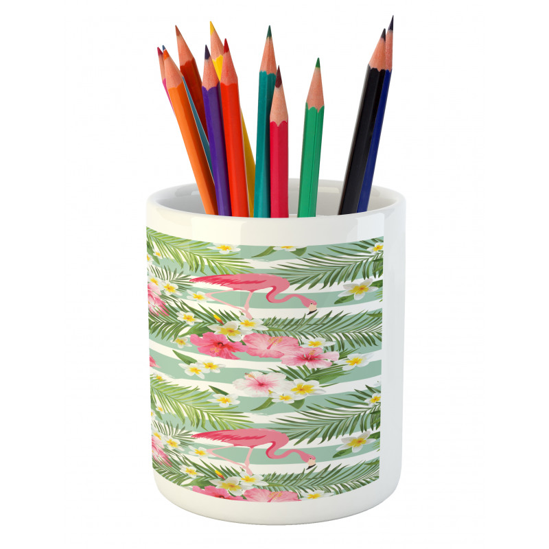 Exotic Hawaiian Leaf Pencil Pen Holder