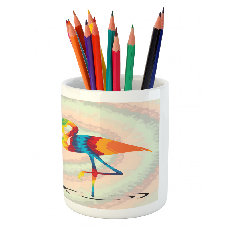 Valentines Funky Birds Pencil Pen Holder