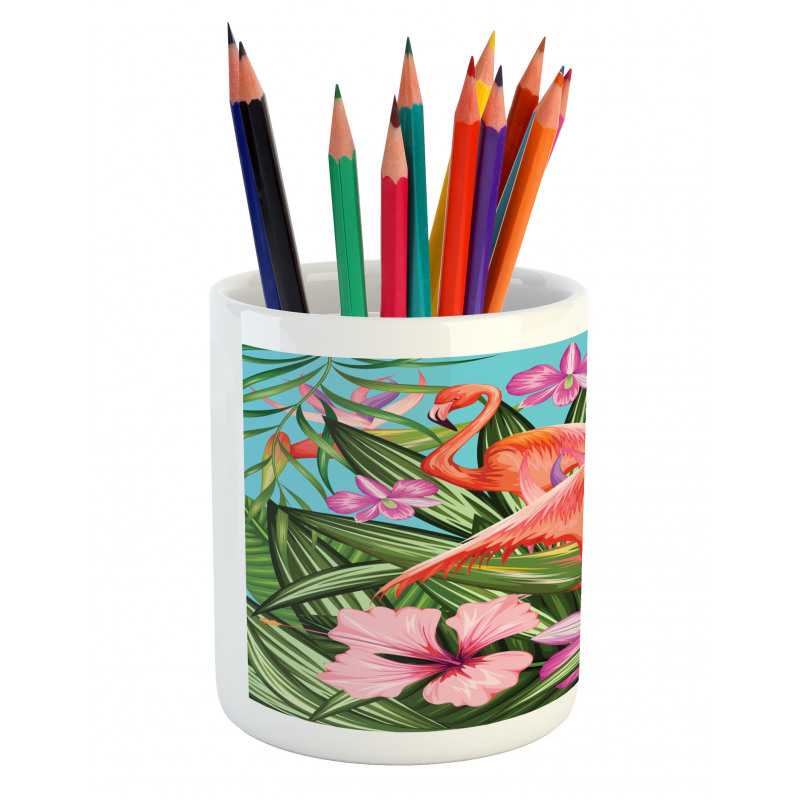 Hibiscus Tropic Flower Pencil Pen Holder