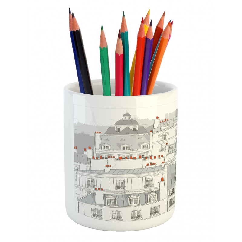 Paris Aerial Scenery Pencil Pen Holder