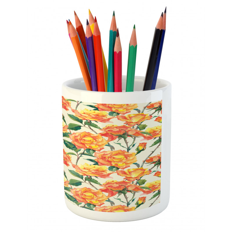 Old Bridal Vivid Bouquet Pencil Pen Holder