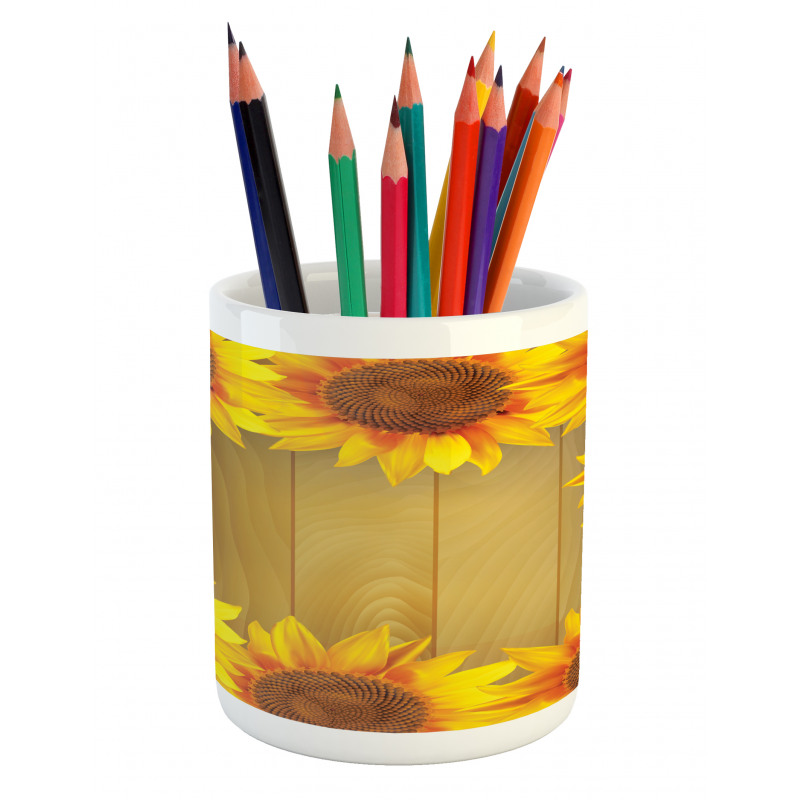 Flower Frame Circle Pencil Pen Holder