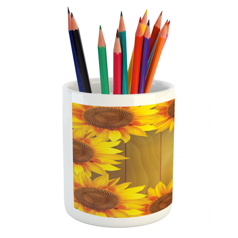 Flower Frame Circle Pencil Pen Holder