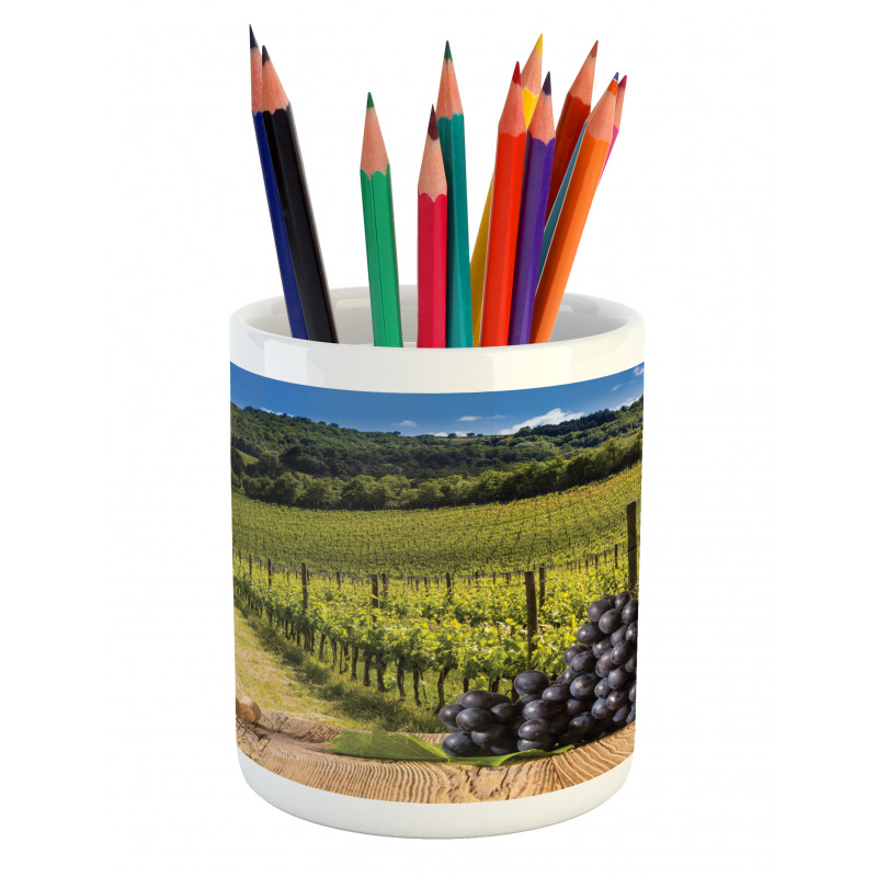 Vineyard Tuscany Grape Pencil Pen Holder