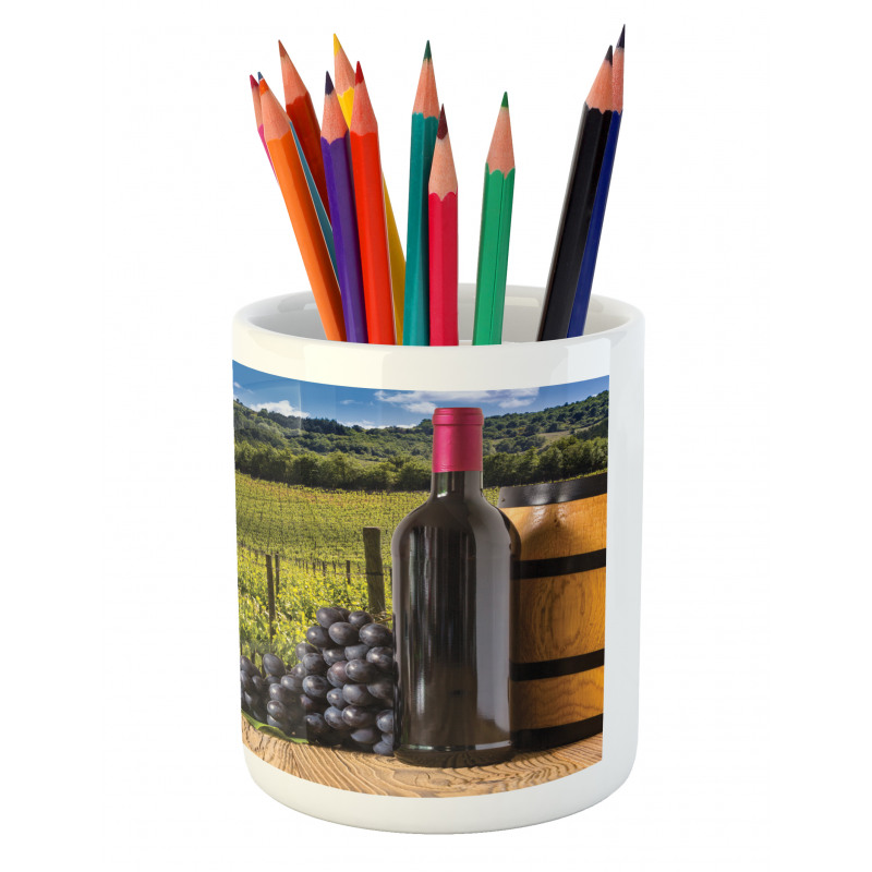 Vineyard Tuscany Grape Pencil Pen Holder