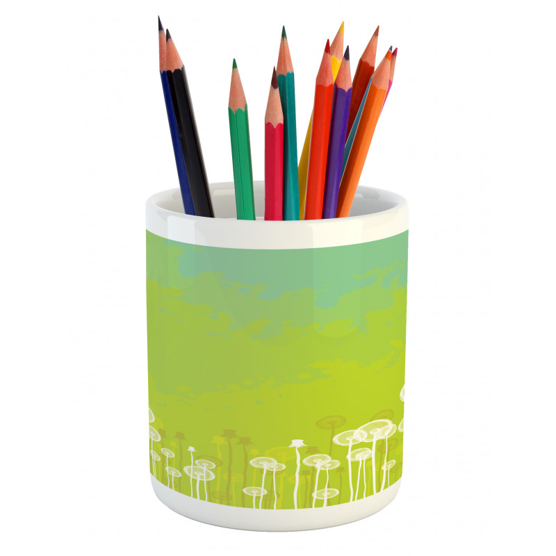 Wild Dandelion Blossoms Pencil Pen Holder