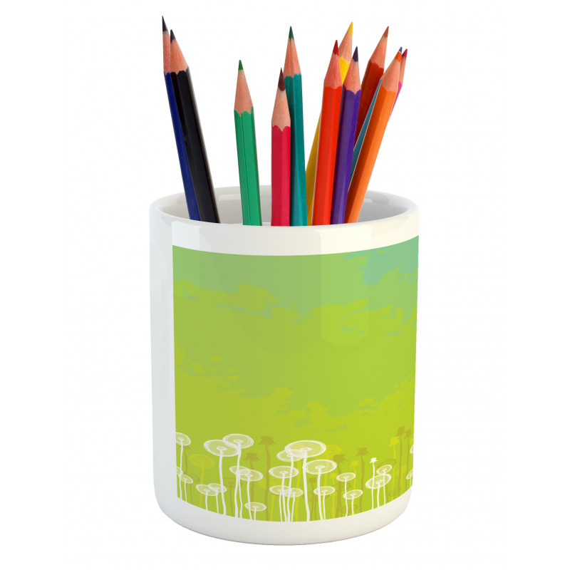 Wild Dandelion Blossoms Pencil Pen Holder