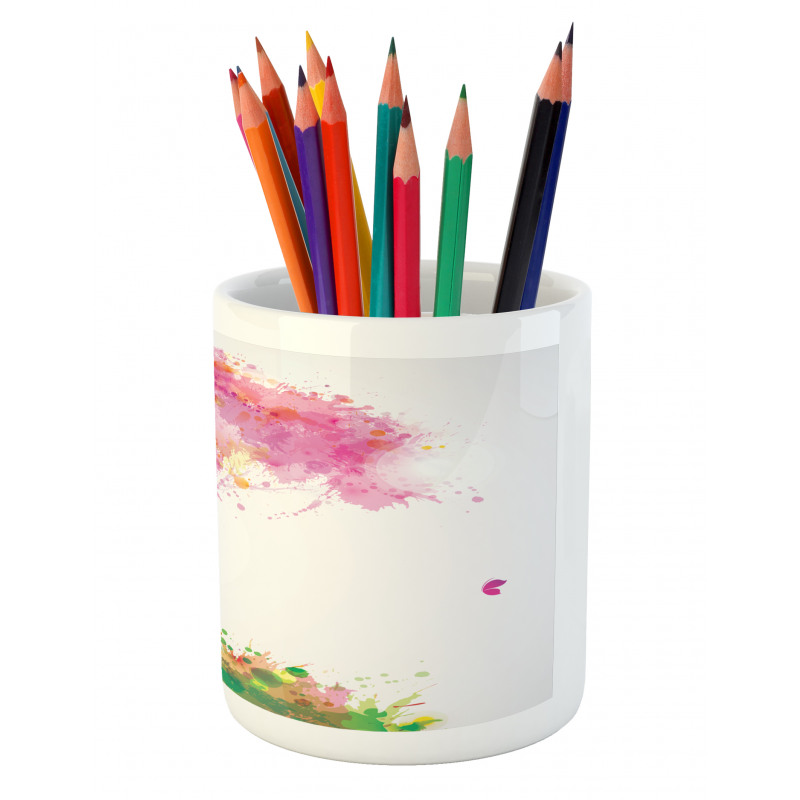 Spring Blossoming Tree Pencil Pen Holder