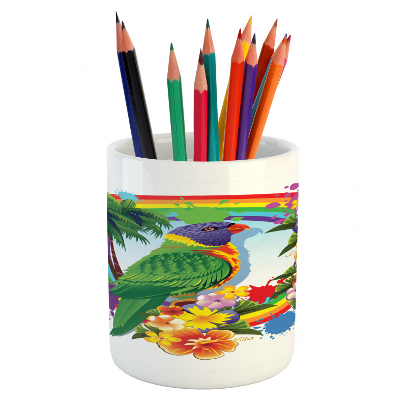 Palms Tropical Plants Pencil Pen Holder