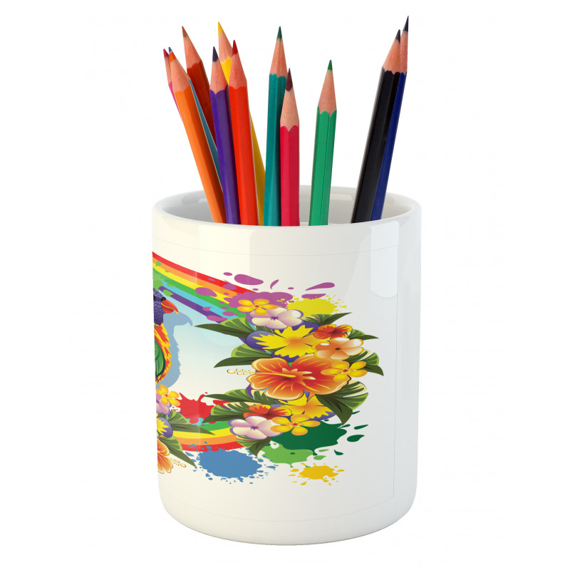 Palms Tropical Plants Pencil Pen Holder