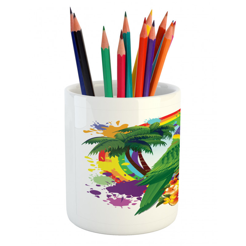 Palms Tropical Plants Pencil Pen Holder