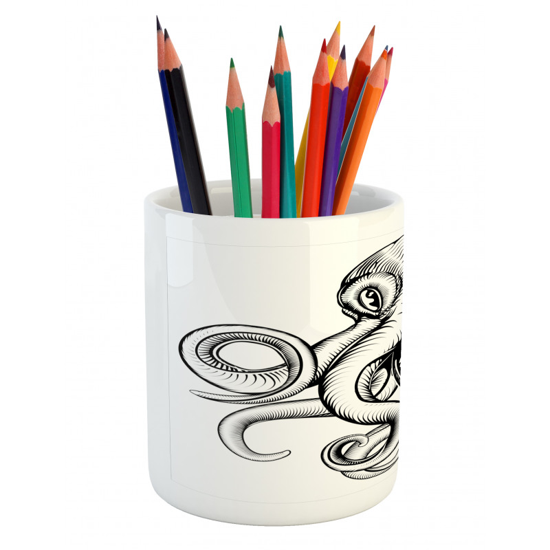 Sketch Monochrome Art Pencil Pen Holder