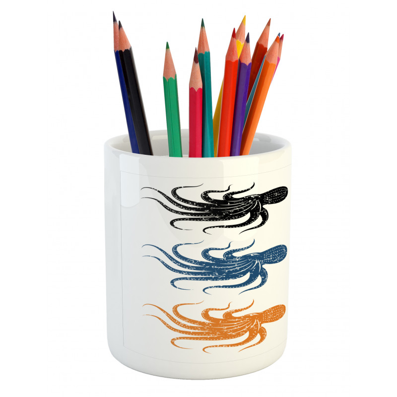 Grunge Underwater Life Pencil Pen Holder