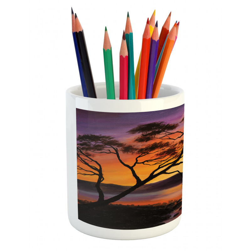 River Mountain Sunset Pencil Pen Holder