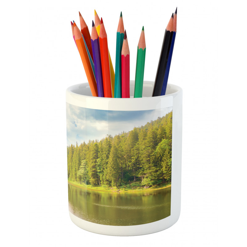 Mountain Hill Landscape Pencil Pen Holder