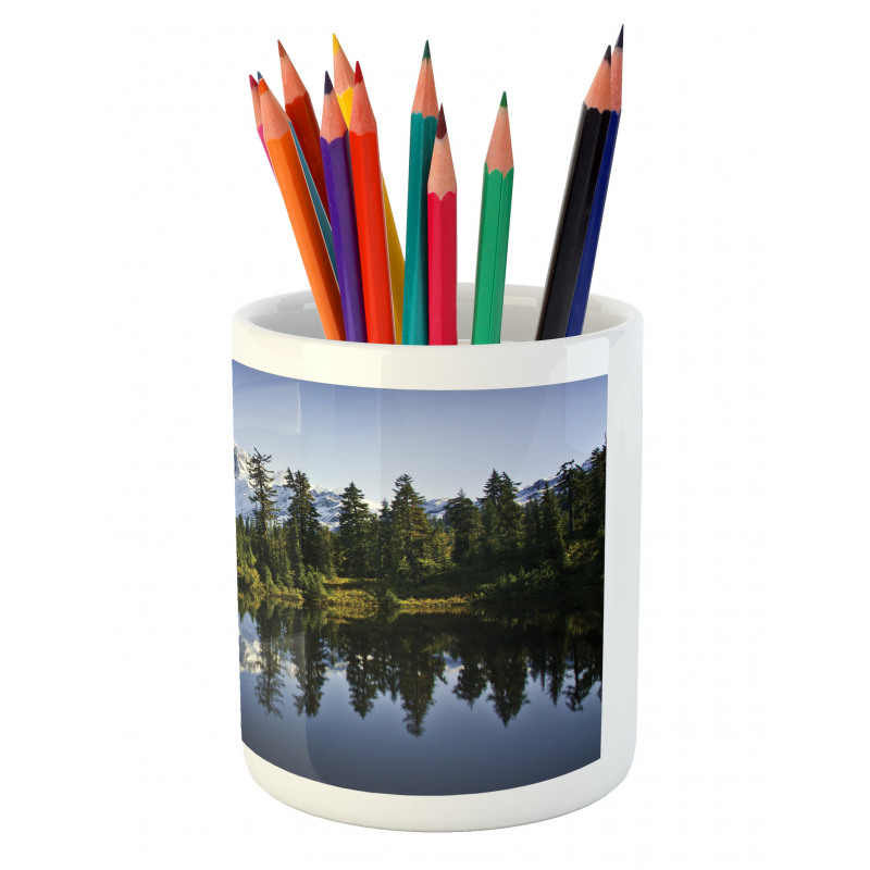 Tree and Snowy Nature Pencil Pen Holder