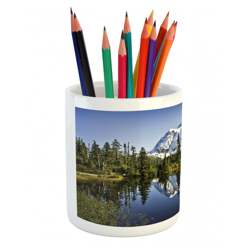 Tree and Snowy Nature Pencil Pen Holder