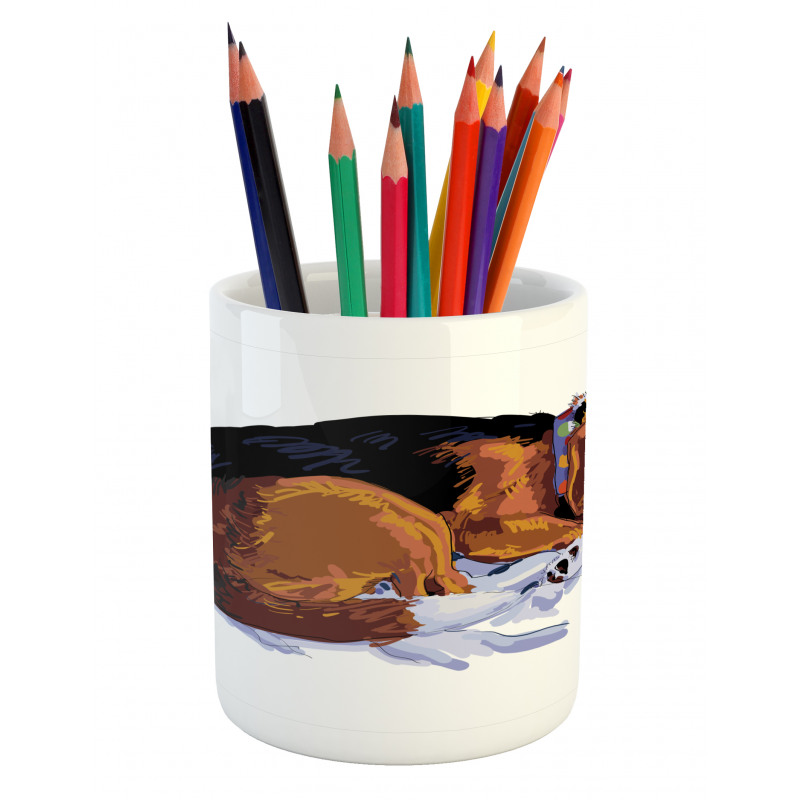 Sketch Drawing Doodle Style Pencil Pen Holder