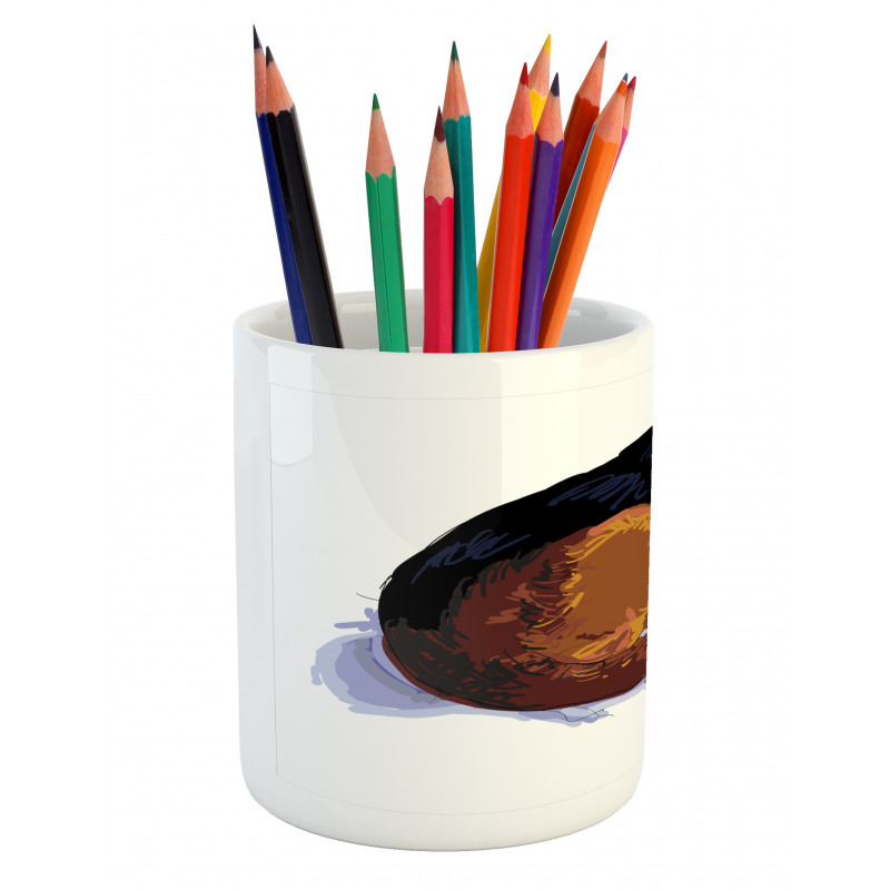 Sketch Drawing Doodle Style Pencil Pen Holder