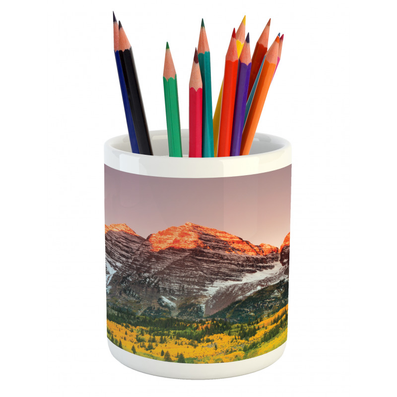 America Mountain Peaks Pencil Pen Holder