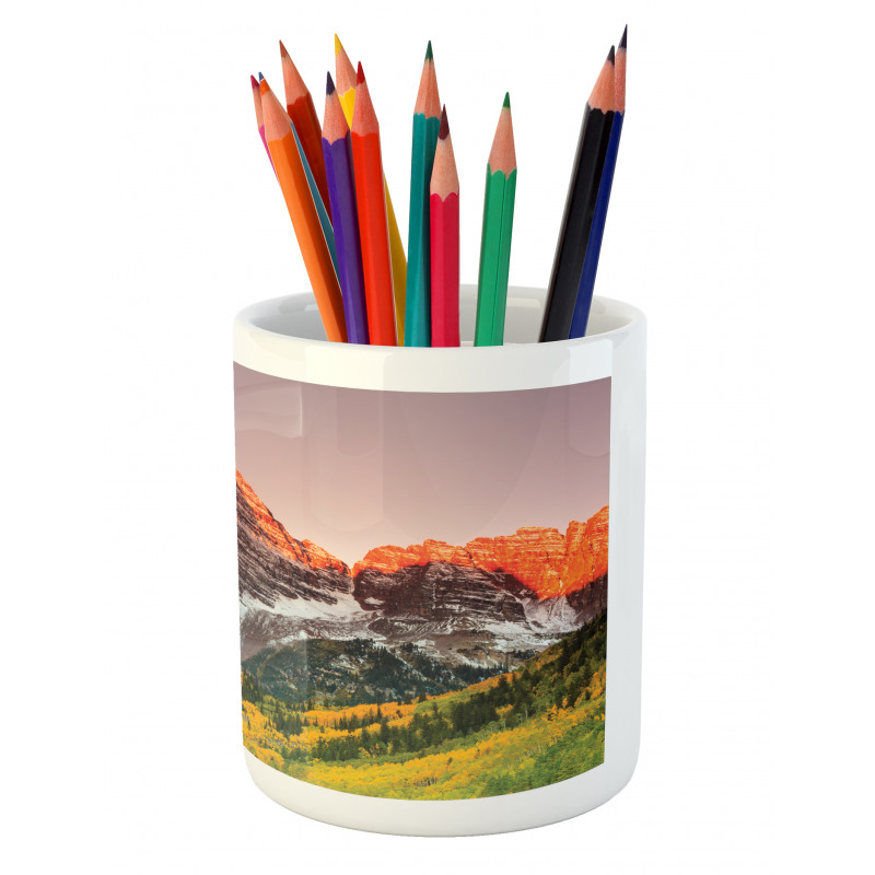 America Mountain Peaks Pencil Pen Holder