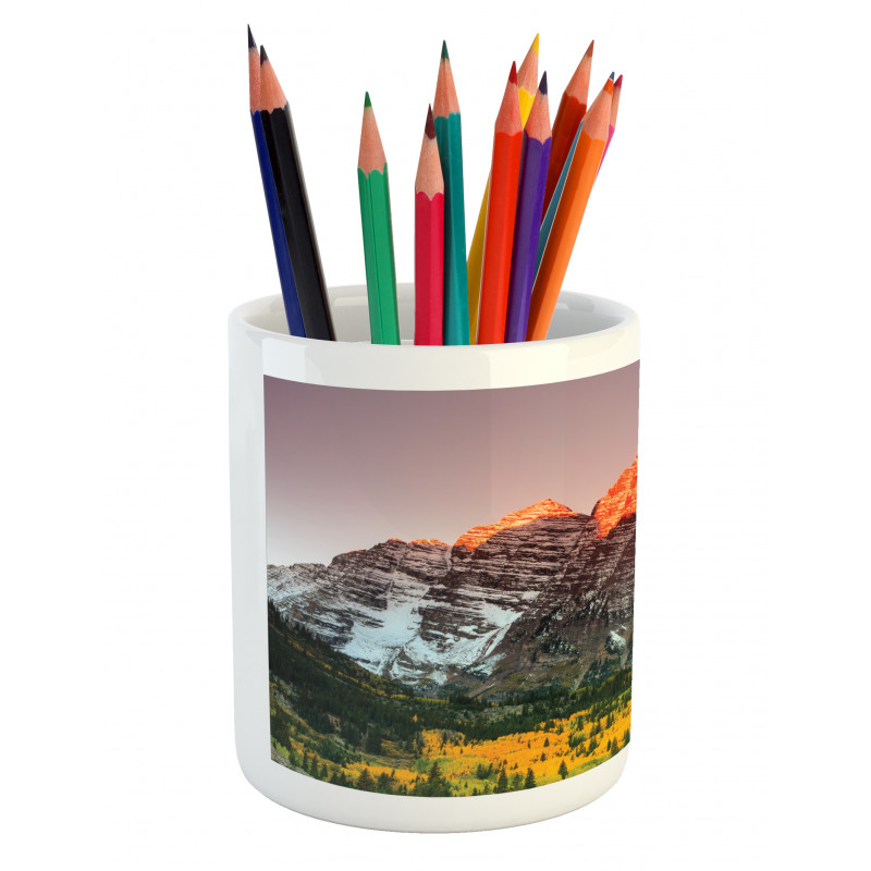 America Mountain Peaks Pencil Pen Holder