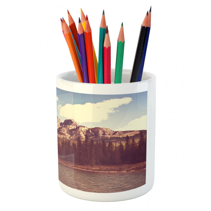 Canada River and Trees Pencil Pen Holder