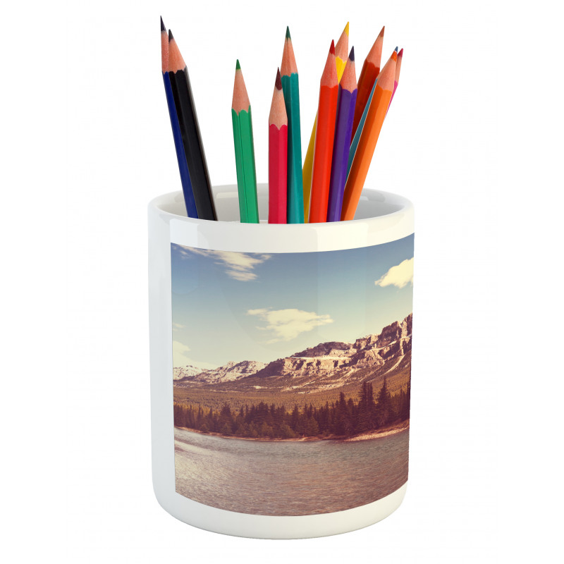 Canada River and Trees Pencil Pen Holder