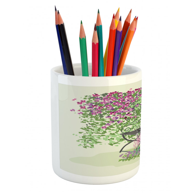 Flowers Blooming Garden Pencil Pen Holder