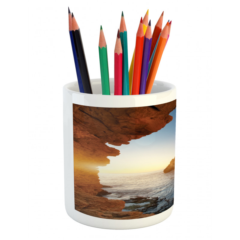 Sunset Pacific Paradise Pencil Pen Holder