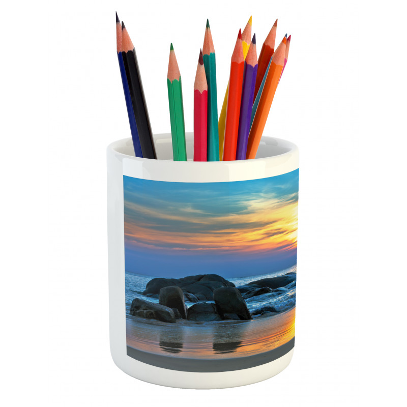 Sandy Peaceful Beach Pencil Pen Holder