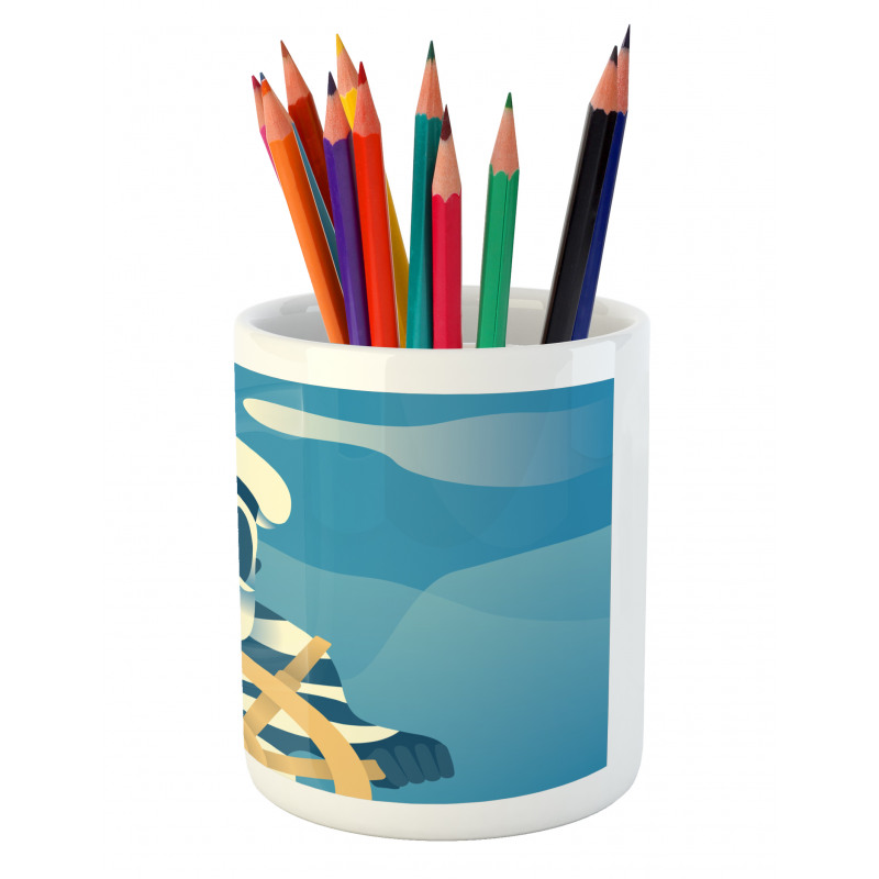 Sailor in the Ocean Pencil Pen Holder