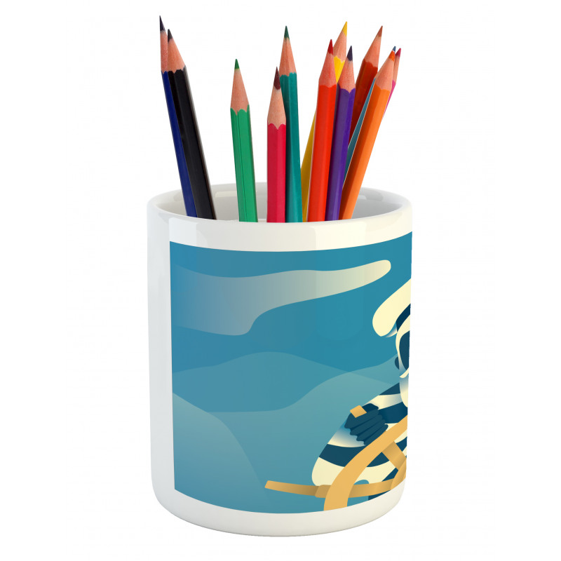 Sailor in the Ocean Pencil Pen Holder