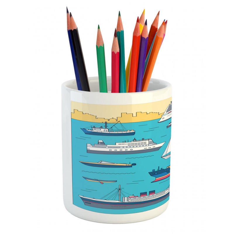 Ships Yacht Ferry Pencil Pen Holder