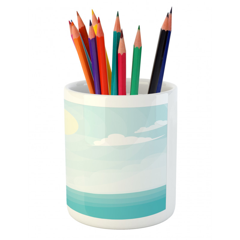 Sailboat in the Ocean Pencil Pen Holder