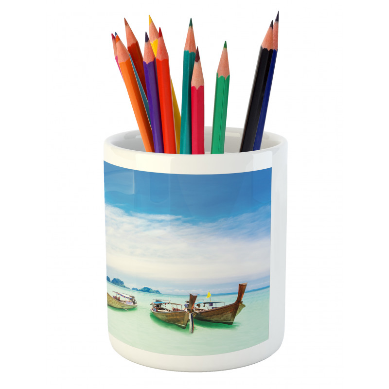 Rock in the Sea Coast Pencil Pen Holder