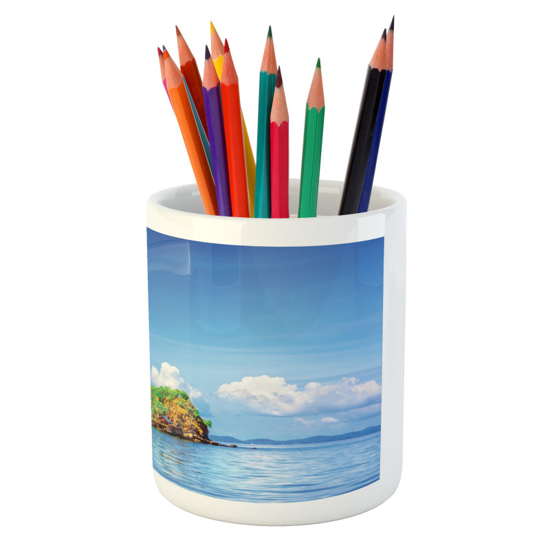 Idyllic Tropic Islands Pencil Pen Holder