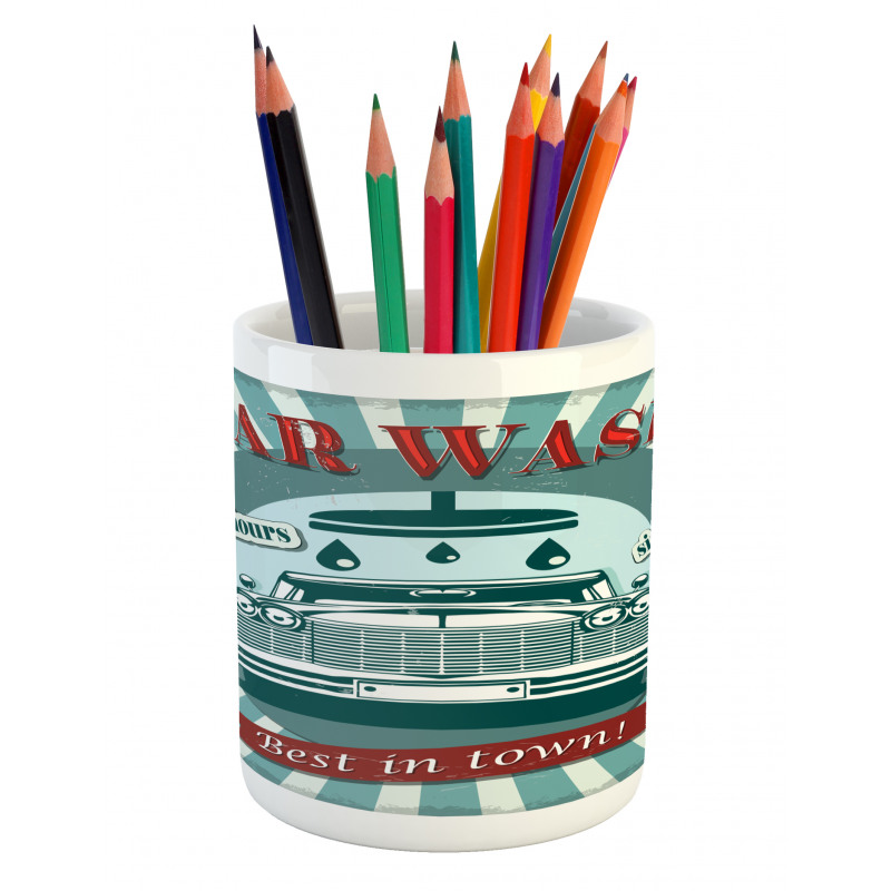 Car Wash Sign Commercial Pencil Pen Holder