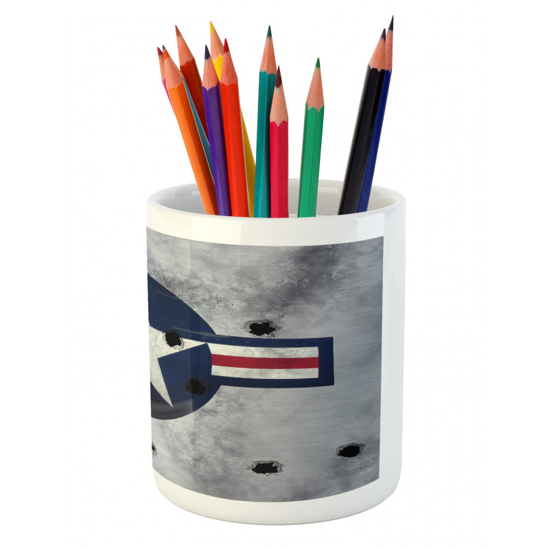 Star on Round Circle Pencil Pen Holder