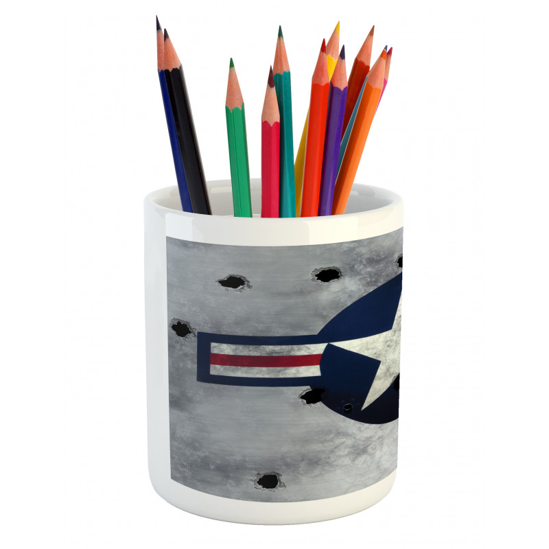 Star on Round Circle Pencil Pen Holder