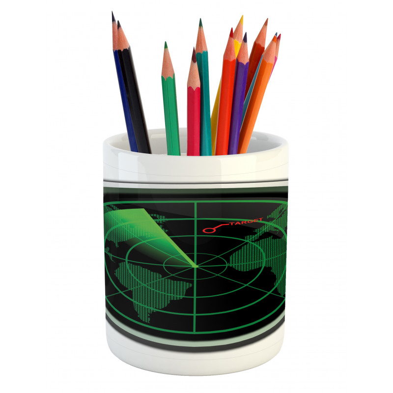 Plane Flight Screen Pencil Pen Holder