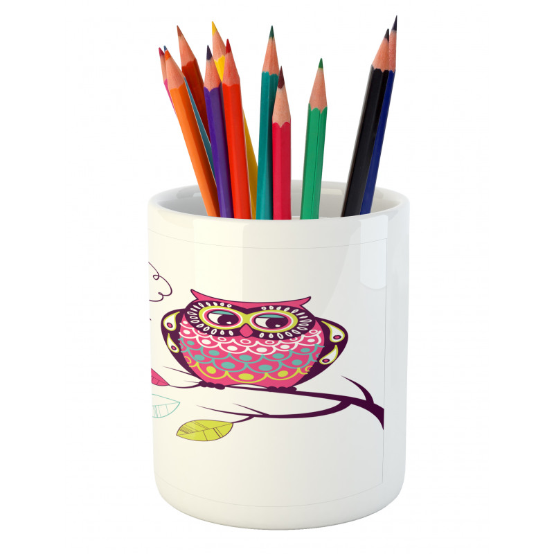 Ornate Animal on Branch Pencil Pen Holder