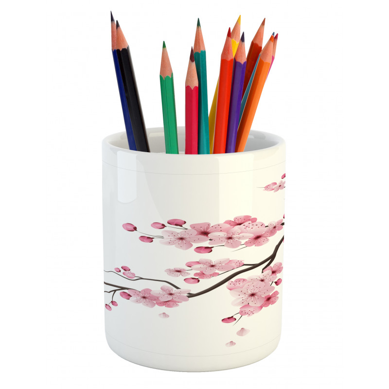 Japanese Cherry Branch Pencil Pen Holder